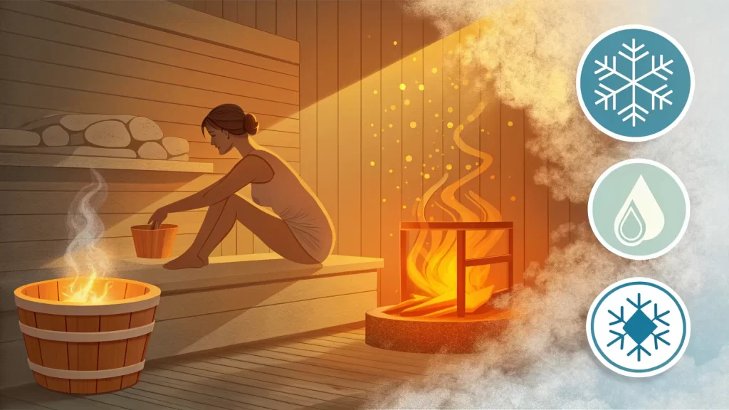 Brief heat exposure (hot showers, saunas, fireside warmth) mimics fever, temporarily raising body temperature and enhancing white blood cell activity for tissue repair.