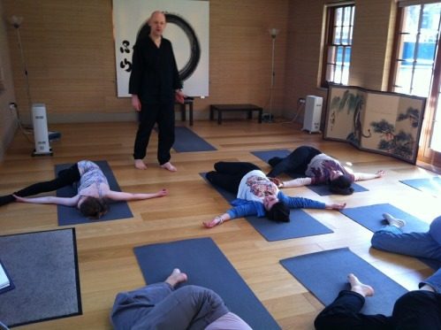 Calm restorative yoga is a good choice for Fibro pain relief.